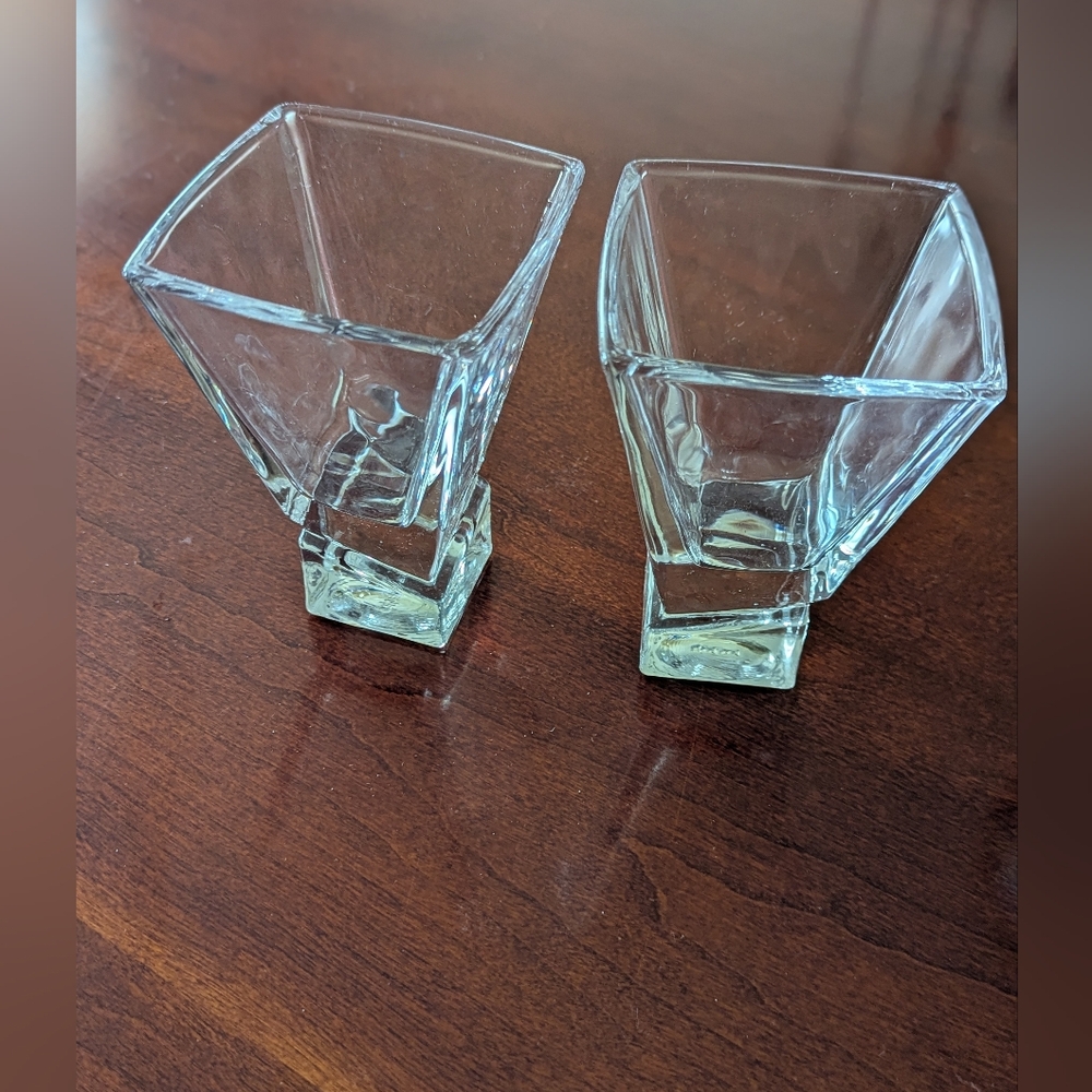 Set of 2 Joy Jolt Carre Martini glasses